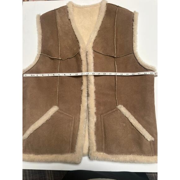 VTG G.L. Bowron Co. LTD Vest Men's Wool & Suede Western Ranch Outdoor Vest S 44 - Picture 4 of 7